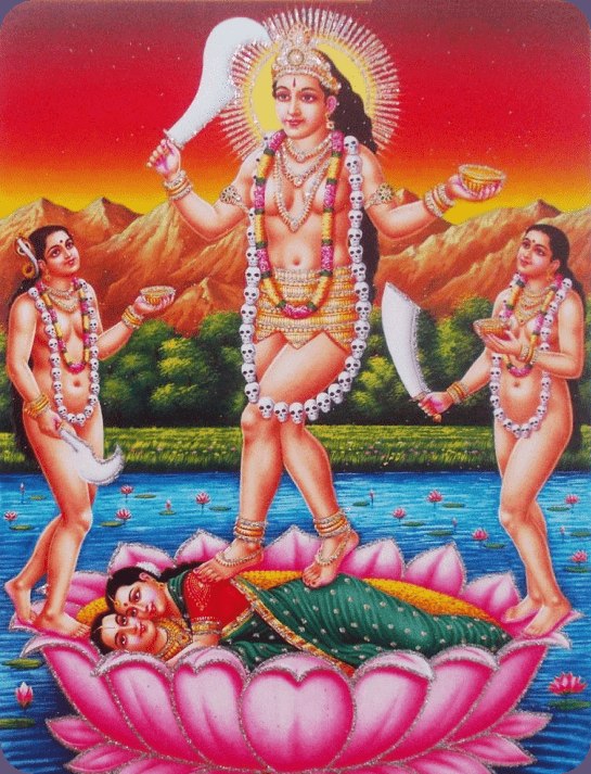 Darshan of The Divine Vigraha Of The Divine Mother Maa ChinnaMasta, Upon the lotus, the great teaching of self-sacrifice